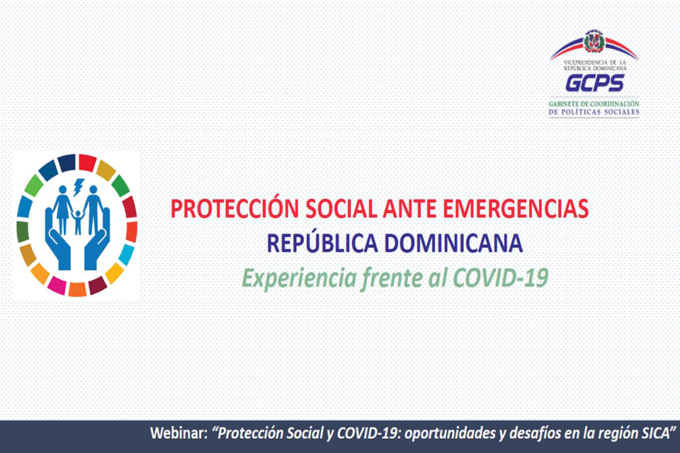 La directora del Sistema Único de Beneficiarios (Siuben), Matilde Chávez; y los directores del programa Progresando con Solidaridad (Prosoli), Héctor Medina; y Ezequiel Vólquez, de la Administradora de Subsidios Sociales (Adess), hablaron sobre la experiencia dominicana en materia de protección social frente al COVID-19, durante el webinar “Respuesta de protección ante choques socioambientales, COVID-19. Experiencia de República Dominicana”, organizado desde México por la Conferencia Interamericana de Seguridad Social (CISS).